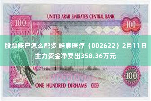 股票账户怎么配资 皓宸医疗（002622）2月11日主力资金净卖出358.36万元